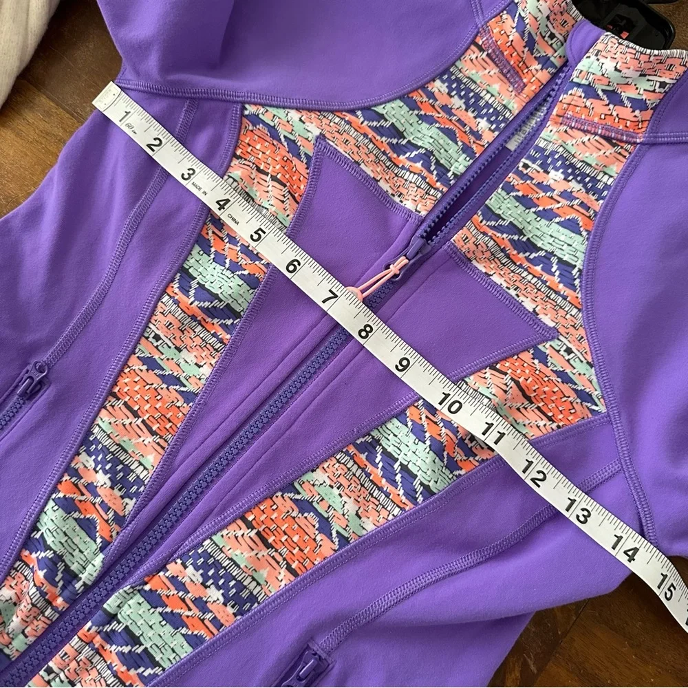 Lululemon Ivivva purple full zip athletic jacket girls‎ size 14
